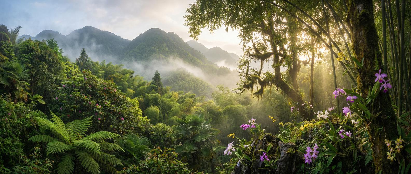 青柠视频 - 峨眉山植物视频全景